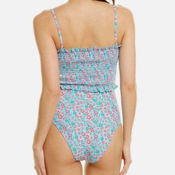 Sold & Stripes The Blue Vera Floral Print One Piece Swimsuit Women's Size XS - Picture 8 of 10